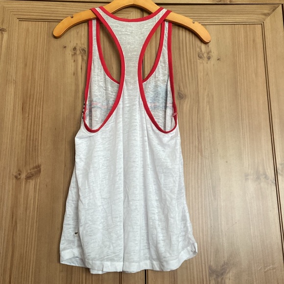 Roxy America Palm Tree Striped Racerback Tank L EUC - Picture 3 of 6